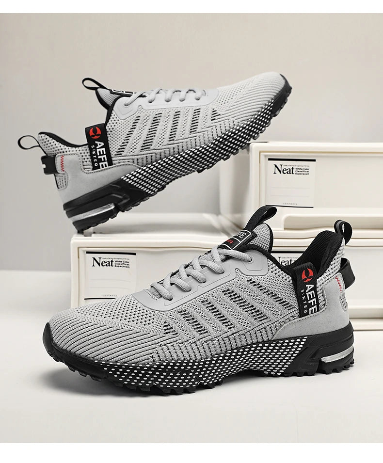 YRZL Men Casual Sport Shoes Breathable Lightweight Sneakers Outdoor Mesh Running Shoes Athletic Jogging Tenis Walking Shoes Man