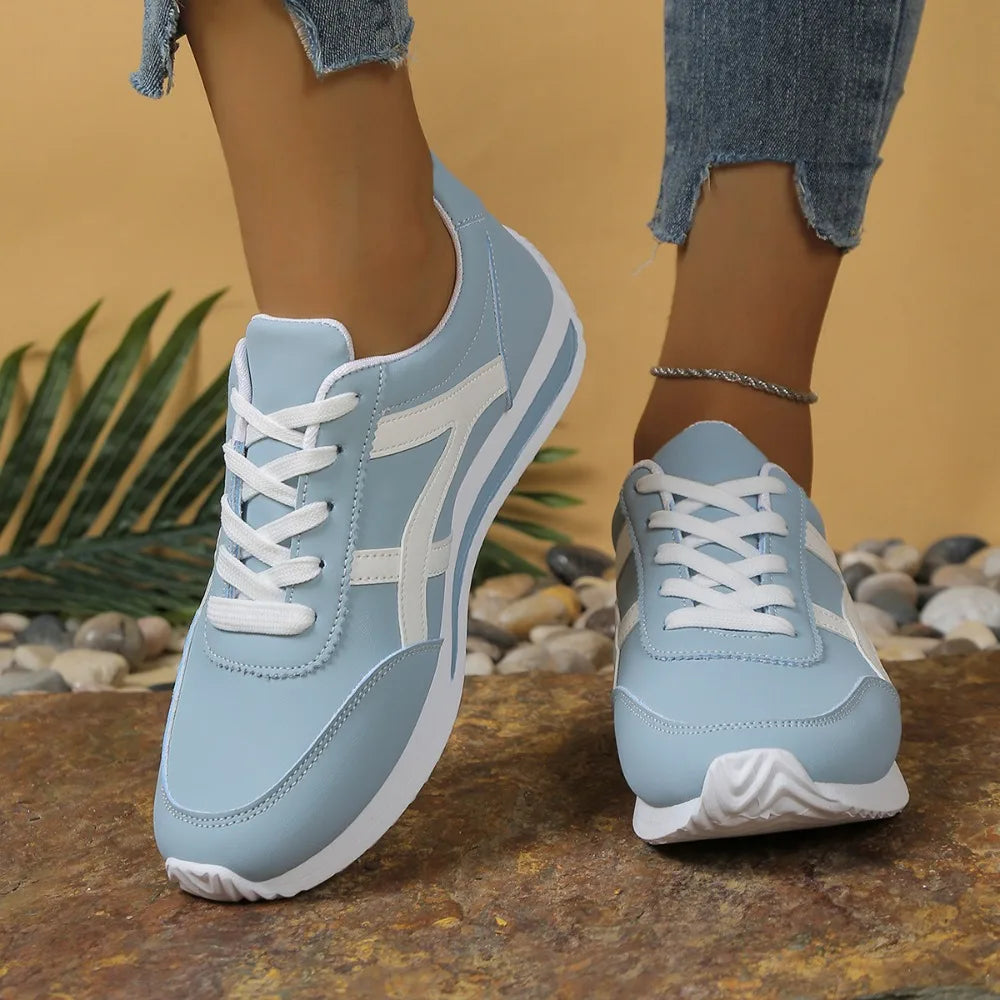 Sneakers Women New Sports Shoes Women's Small White Shoes Fashion Round Toe Lace Up Comfortable Lightweight Running Shoes