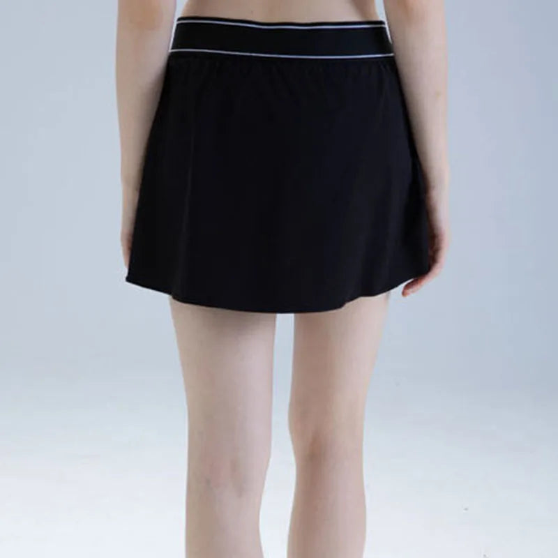 New Women's Tennis Skirt Outdoor Sports Breathable and Comfortable Simple Anti Light Skirt