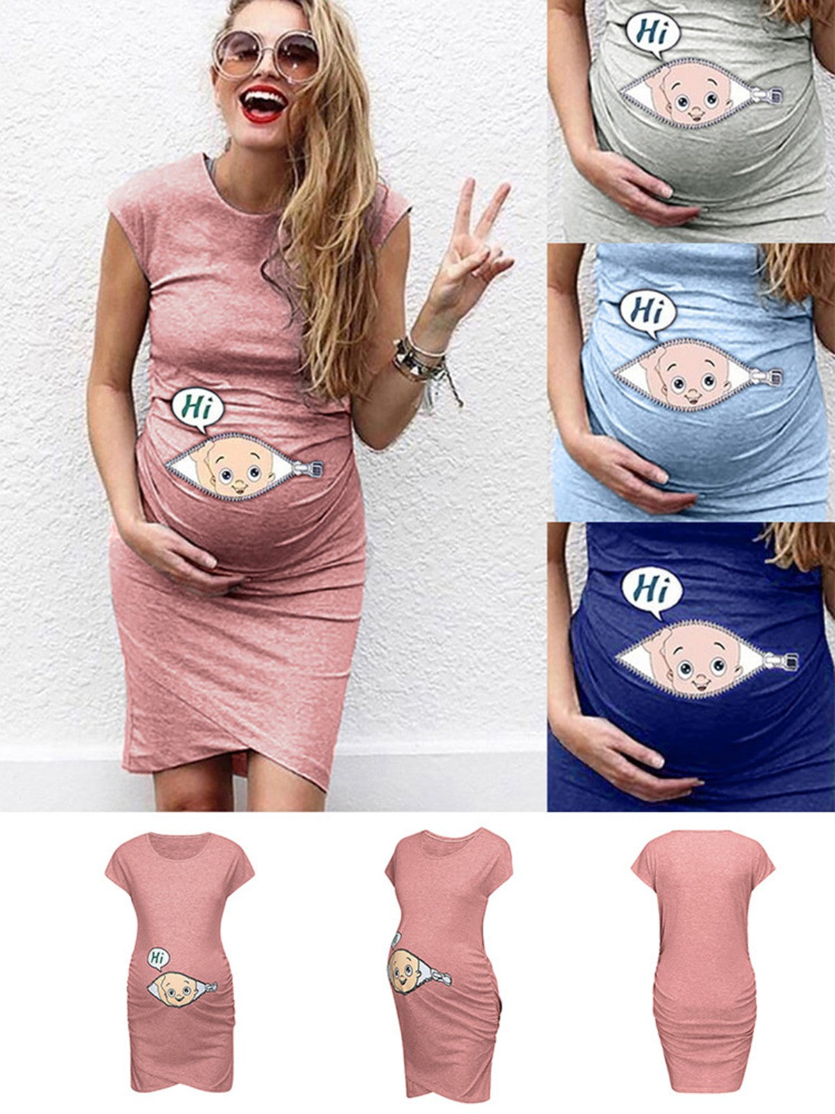 Maternity Cartoon Letter Print Pregnant Woman Dress Sleeveless O-neck Pregnancy Maternity Dress Nusring Maternity Casual Clothes