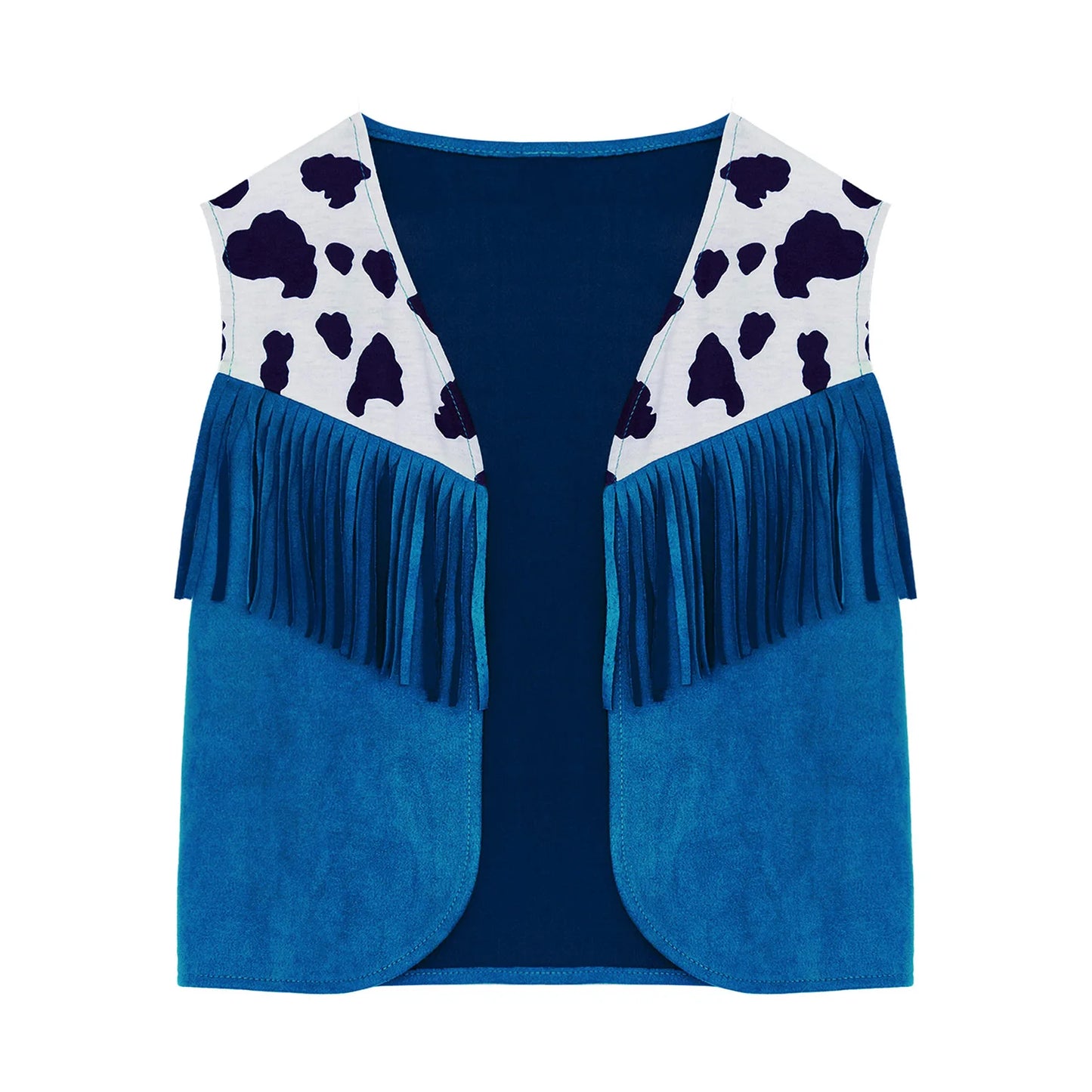 Kids Girl Boy Fringed Vest for Carnival Theme Party Tassels Top Open Front Waistcoat Child Halloween Western Cowboy Costumes