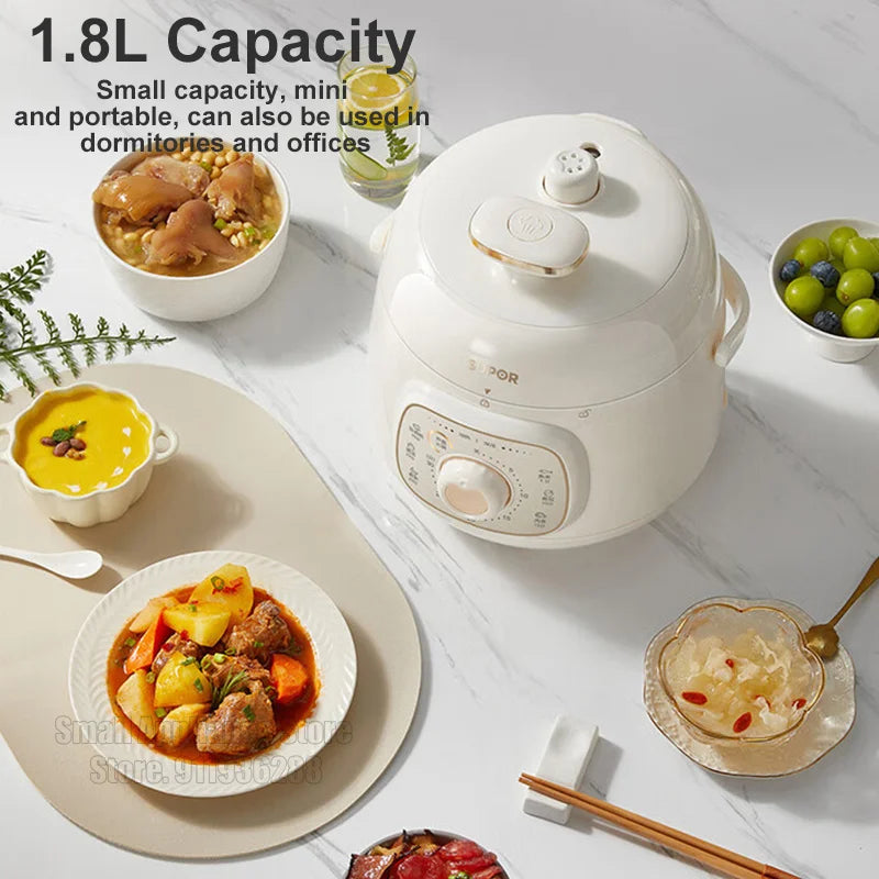 SUPOR Pressure Cooker 1.8L Electric Rice Cooker Automatic Stewing Electric Cooker Small Household Appliances For 1-4 People