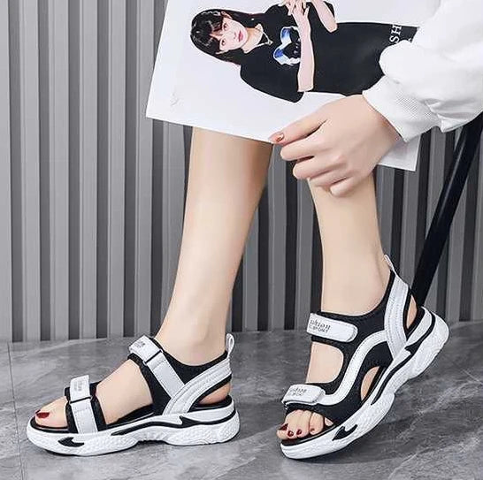 Woman Shoes Outdoor Platform Leather Sandals for Women Beach Daily Vip Chic and Elegant Wholesale Comfortable Summer 2025 H Shoe