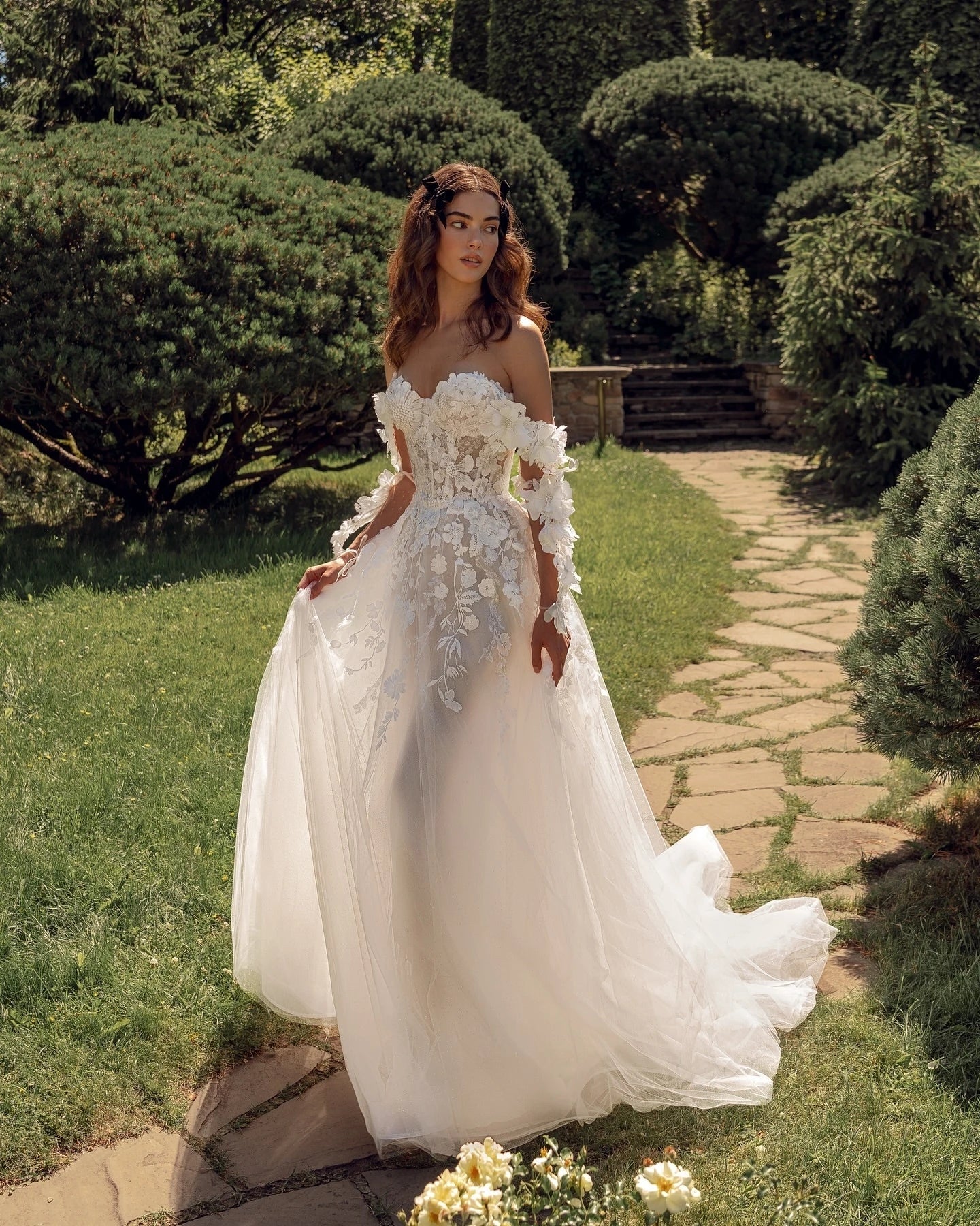 SoDigne A-line Appliques Wedding Dresses Sweetheart Princess Tulle Bridal Dress Long Wedding Gown Robe De Mairee ﻿Customized