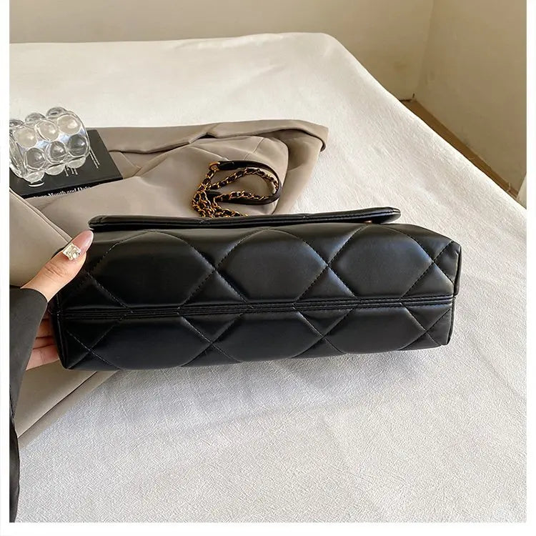 Square Vintage Leather Crossbody Bag Women Handbag Designer Shoulder Tote Purse Classic Diaper Bag