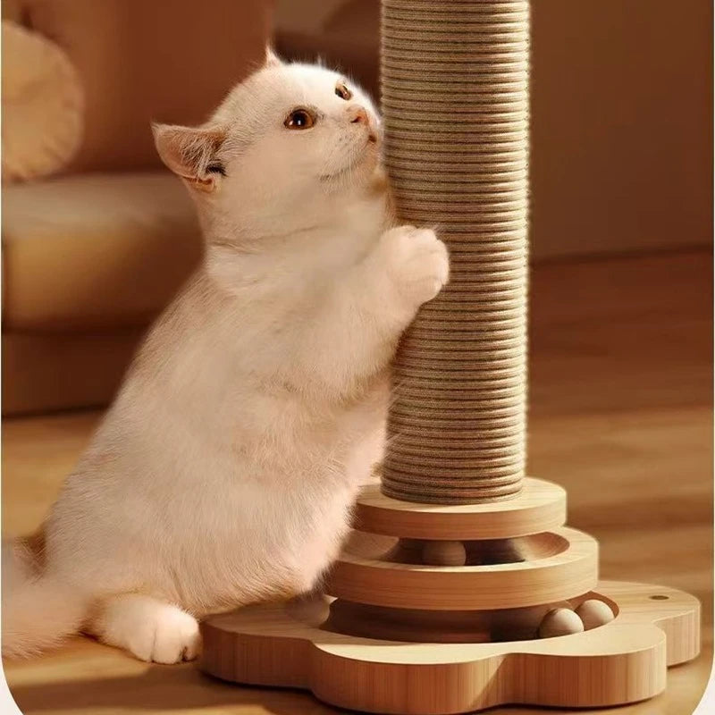Cat Scratch Pole Sisal Cats Scratcher Turntable Cat tree Toy Grab Column Pet Supplies Climbing Frame Cats Scratch Boards