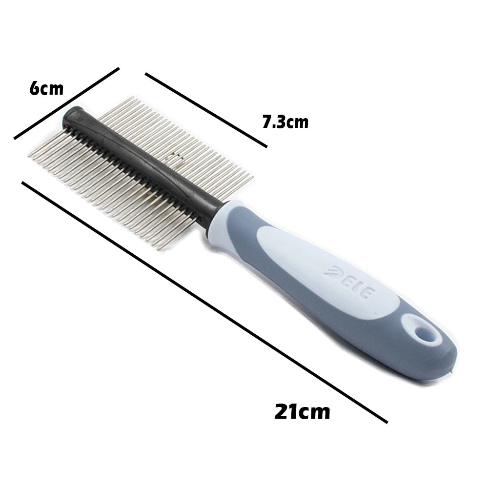 Pet Hair Comb for Cat Dog Hair Remover Double-sided Easy Deshedding Brush for Cat Grooming Tool for Long Small Hair Dog