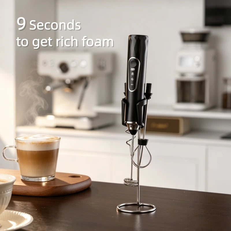 Milk Frother Electric Type-C Handheld Blender Mini Coffee Maker Whisk Mixer For Coffee Cappuccino Cream Matcha Birthday Gift