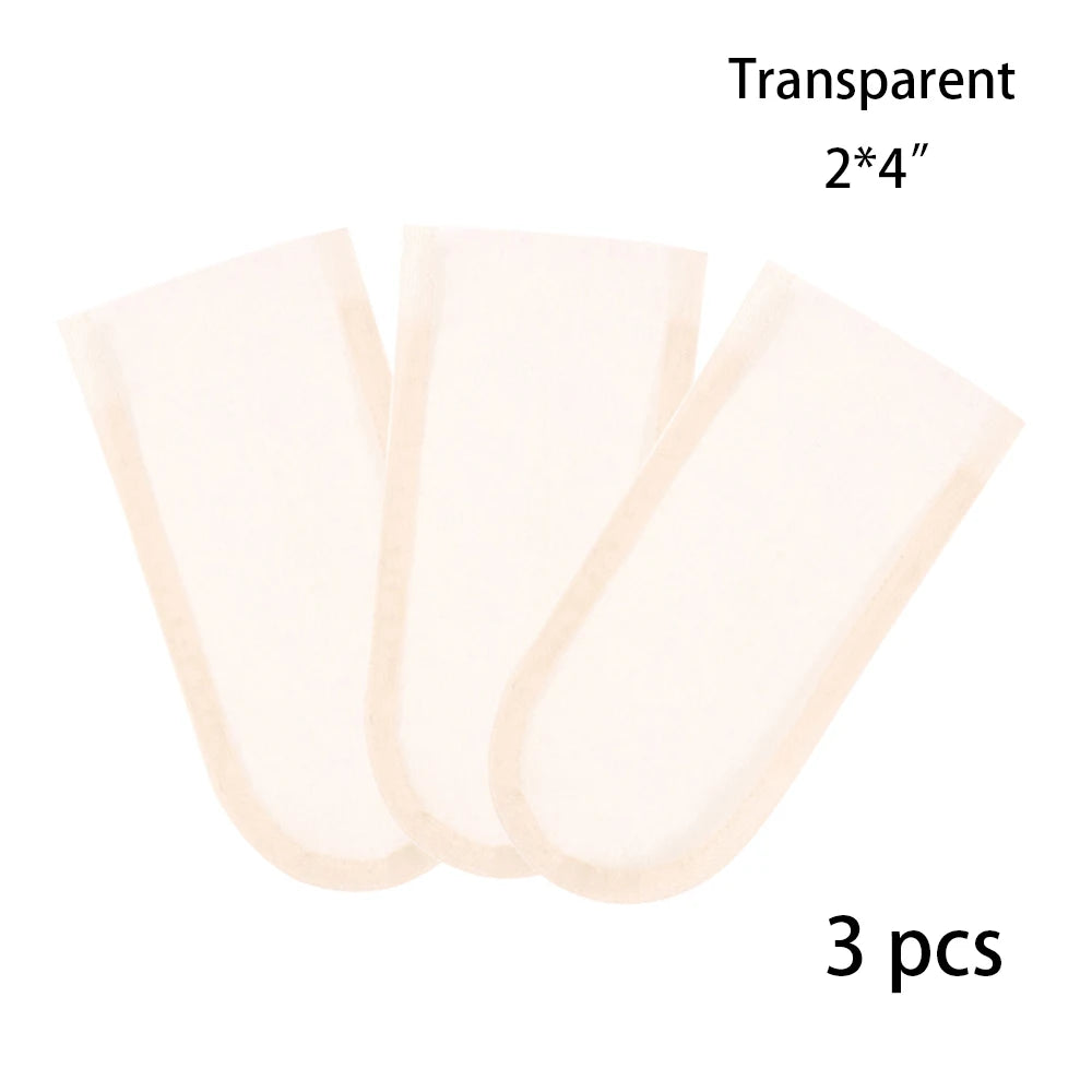 Plussign Transparent Brown Swiss Lace Hairnets 2*4 2*6 4*4 5*5 13*4 13*6 Base Hair Net For Making Lace Frontl Closure 3Pcs
