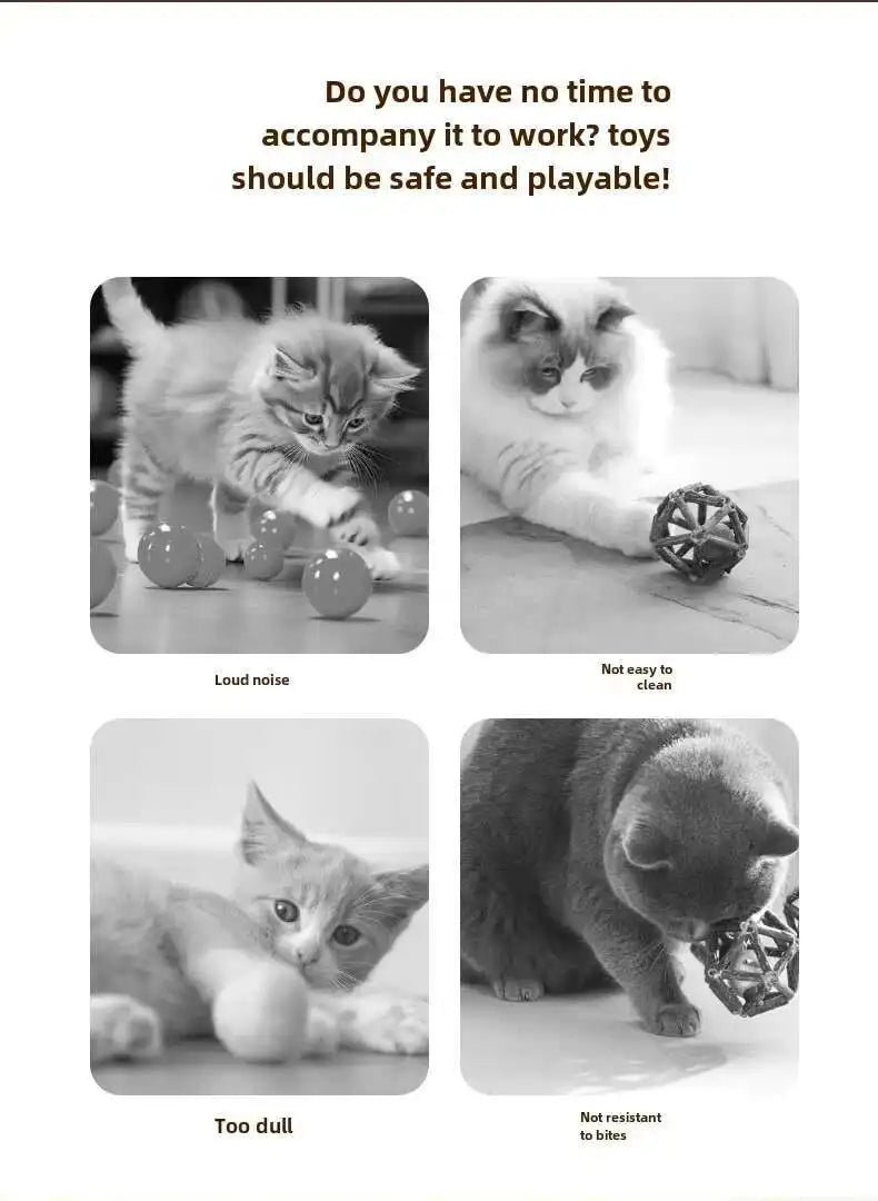 Speedy Tail 2.0 Smart Interactive Cat Toy Automatic Moving Balls for Cats And Dogs Touch Motion Rolling Toy Ball for Pet Gift.