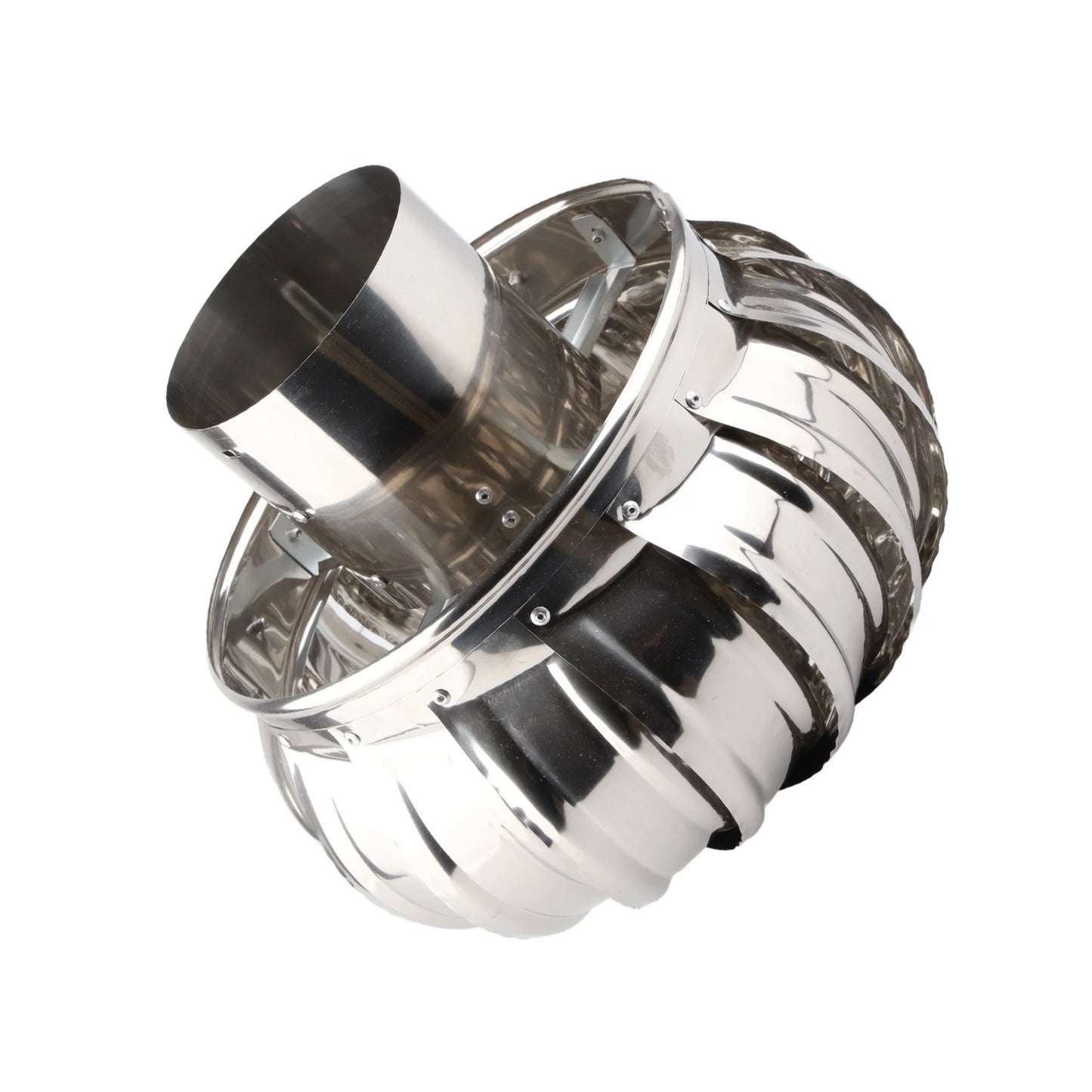 4.33in Stainless Steel Automatic Silent Roof Ventilator Roof Ventilating Fan Wind Turbines Air Vent Attic Ventilator
