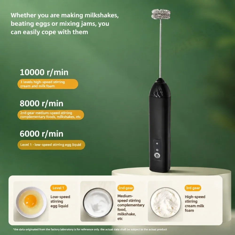 Handheld Electric Milk Frother Mini Coffee Foam Maker Portable Milk Whisk Mixer for Home Latte Cappuccino