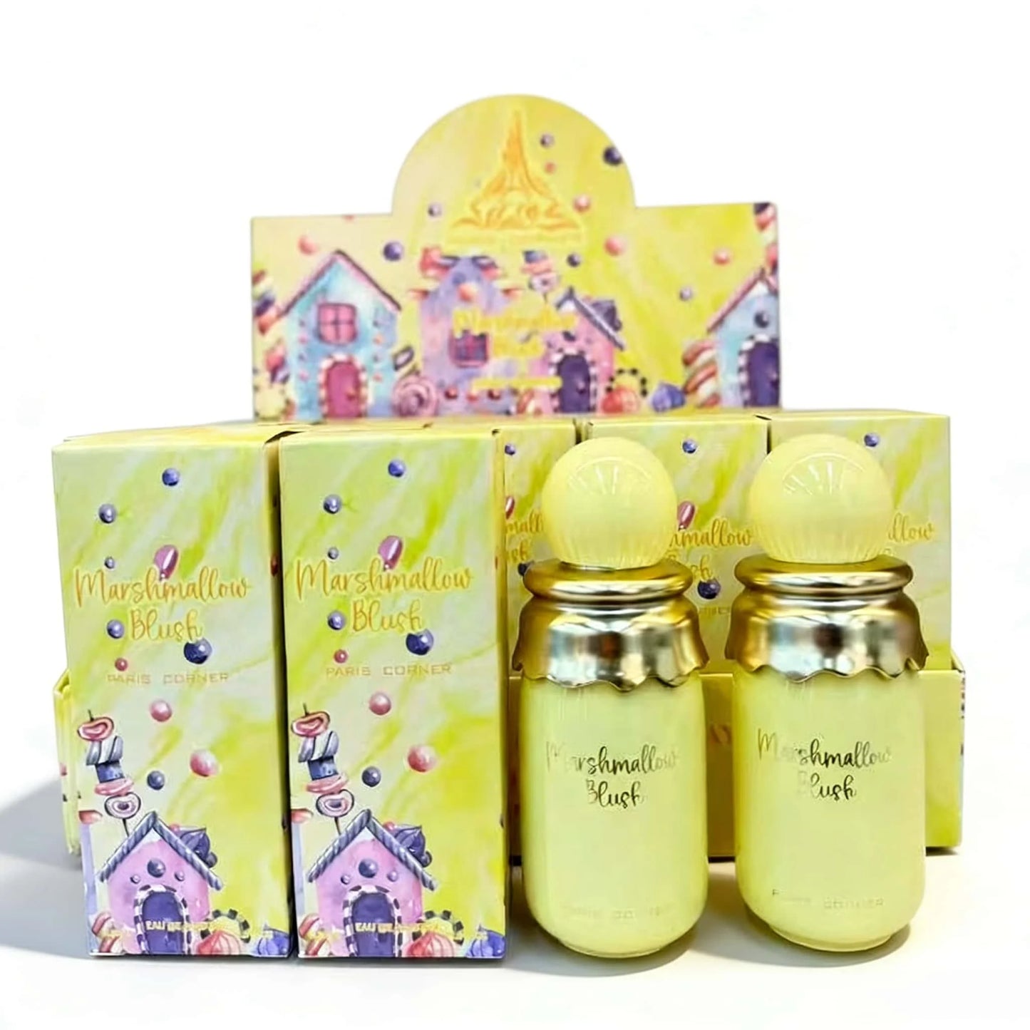 Fashion Elegant Sweet Marshmallow Blush Perfume Eau de Parfum Spray for Women Long Lasting Floral Fruity Gourmand Scent