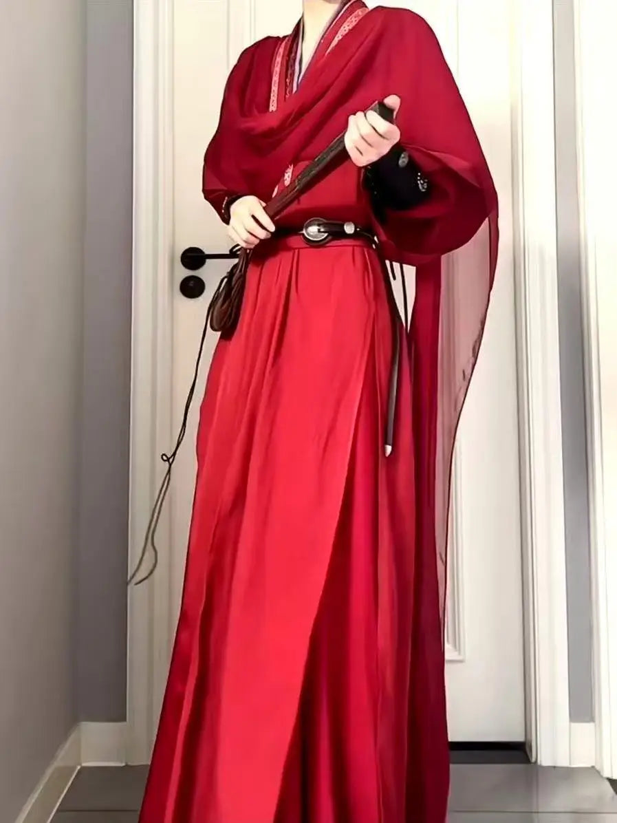 Classic Red Halloween Cosplay Costume Men Women Comic Exhibition Hanfu Outfit Trandy Cool Boys Street Black Power Ghost COS Suit