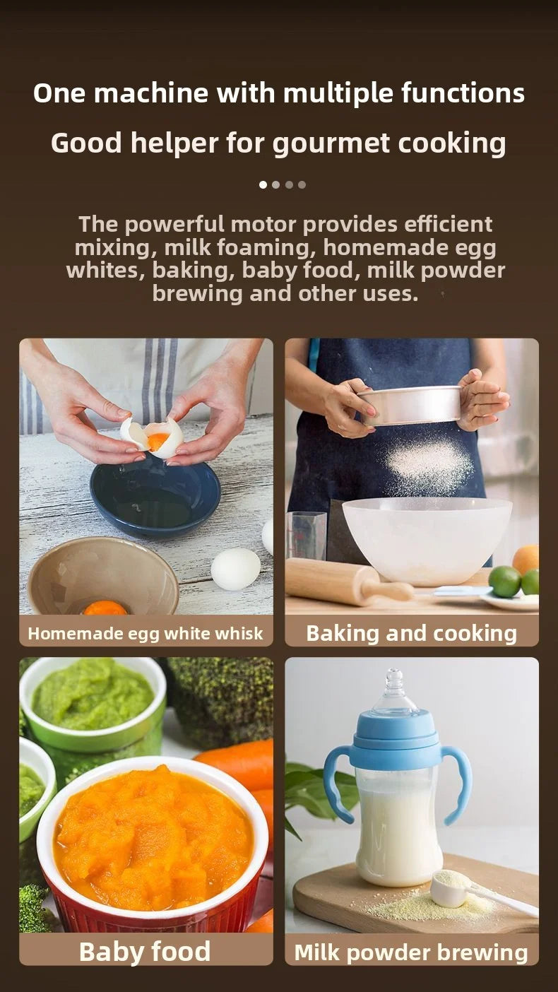 Handheld Electric Milk Coffee Mixer, High-Speed Cream Mixer, AA Battery Powered Latte and Cappuccino Kitchen Appliances