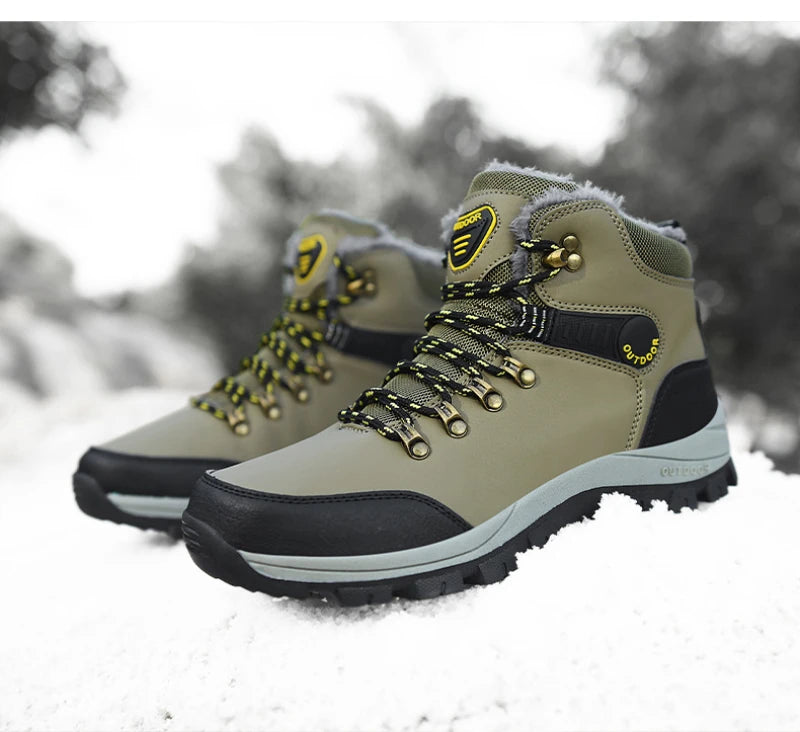Winter Large Size Plus Velvet Thickened Warm Snow Boots Outdoor Men's High-Top Northeast Cotton Boots Comfortable And Casual