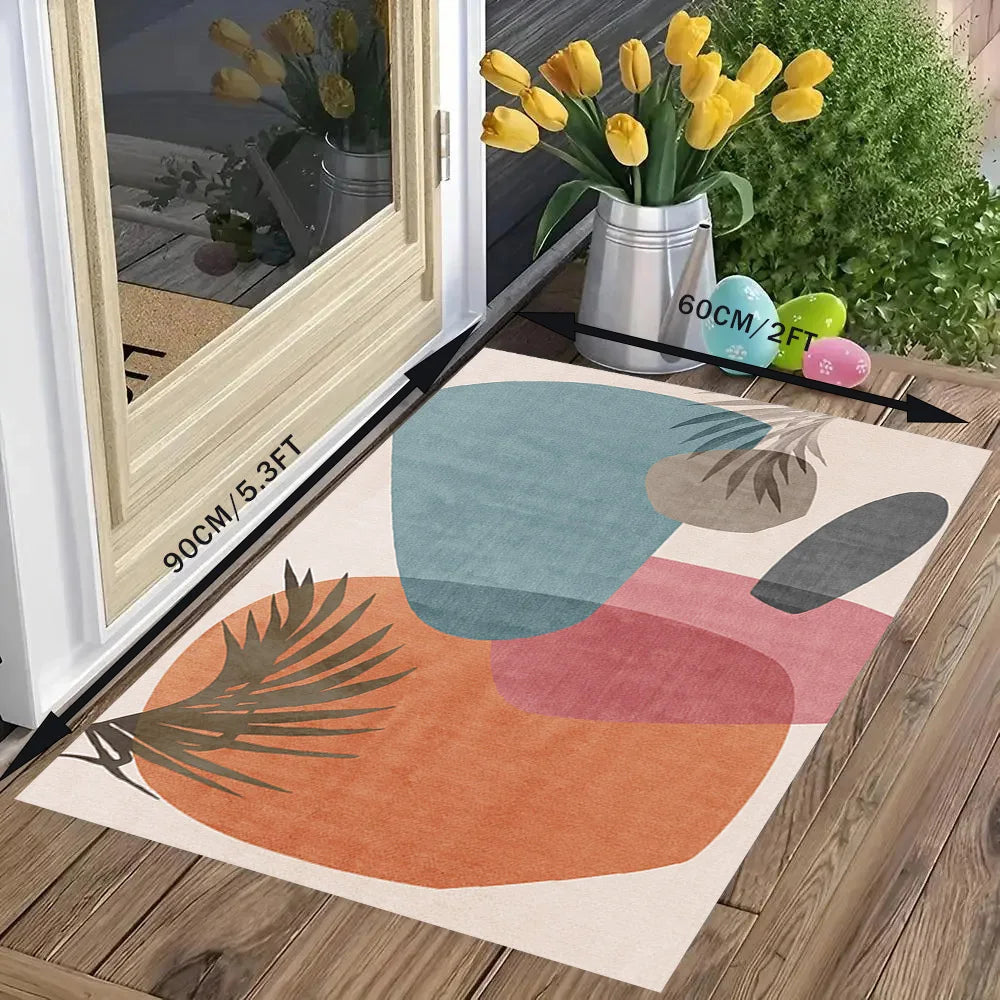 VIKAMA New Design Warm Wave Retro Winter Warm Non-slip Floor Mats Living Room Bedroom Sofa Washable Dirt-resistant Carpet