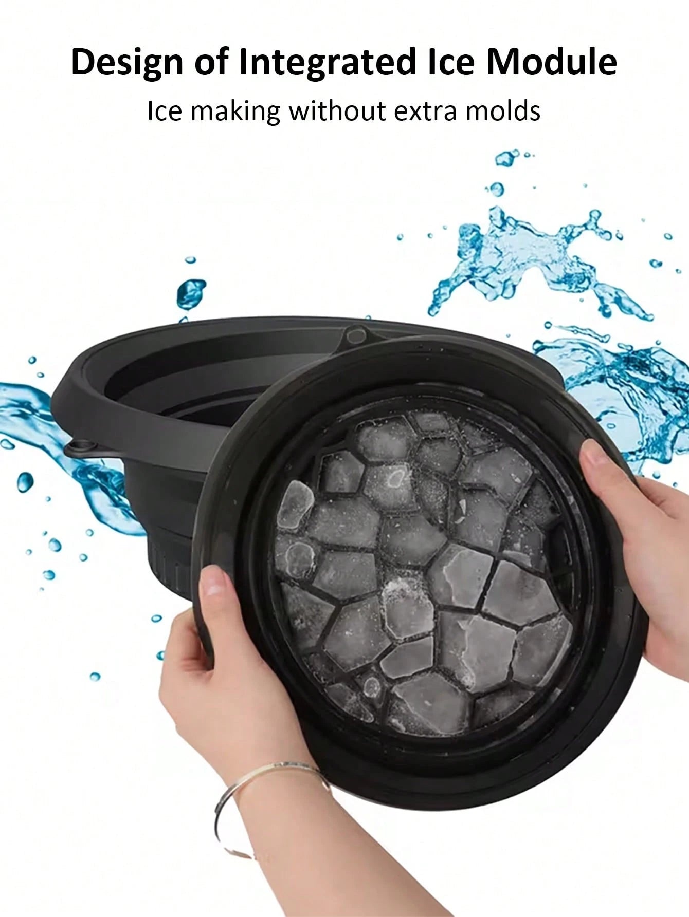 1 Multifunctional Ice Basin for Facial Ice Compress Care, Silicone Outdoor Foldable Basin, Beauty Instrument, Ice Bath Basin, Travel Essentials, Face Washer ﻿