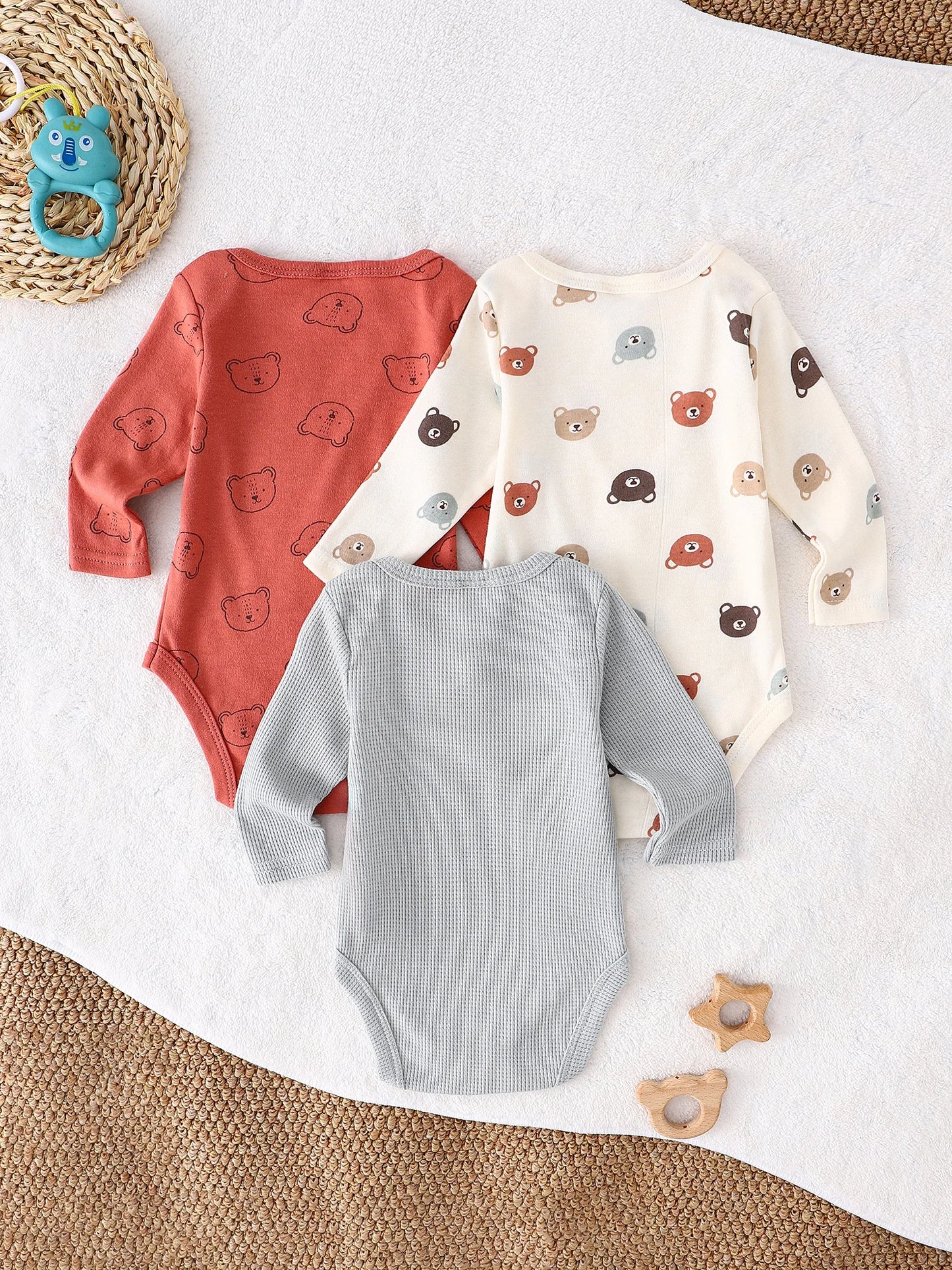Baby boy clothes 3PCS Baby boy onesie New style Spring/Autumn long-sleeved onesie Cotton fabric Suitable for 0-9months