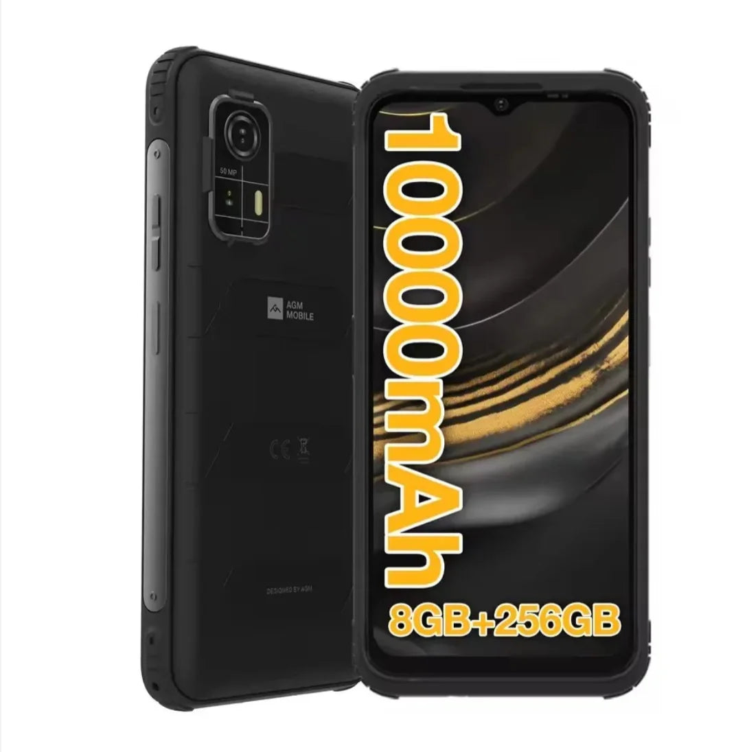 AGM H MAX Rugged Smartphone 8+256GB 10000mAh Battery  HD+ Display 3 Card Slot NFC OTG Reverse Charge Waterproof