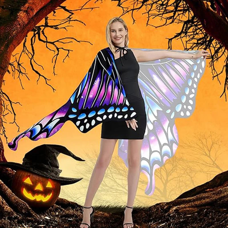 2025 Halloween Costumes Cosplay Butterfly Cloak Girls Women Dance Performance Dress Cloak