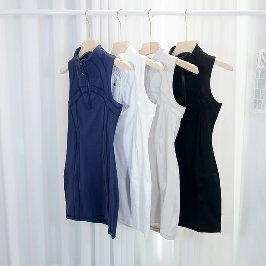 Women's tennis skirt sports sleeveless fitness quick drying breathable short skirt