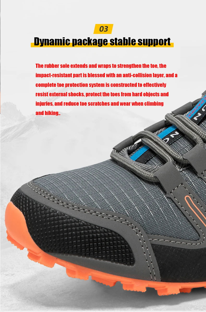 Men Shoes Men Casual Sports Shoes Outdoor Leather Hiking Travel Shoes Four Seasons Lightweight Breathable Mesh Walking Shoes