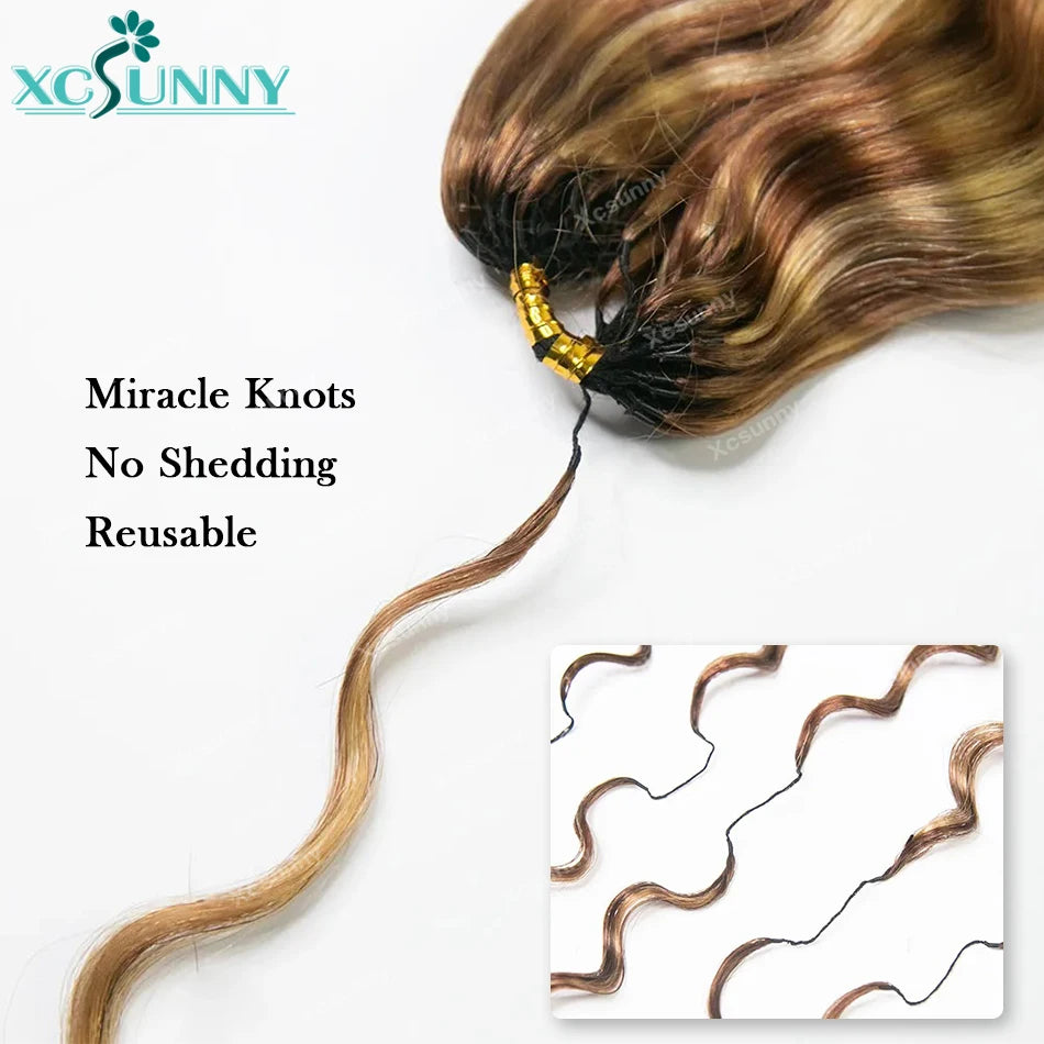 27/30/613 Mix Color Blend Loose Deep Wave Feather Crochet Human Hair Extensions Pre Separated Knotless Boho Braids Miracle Knots