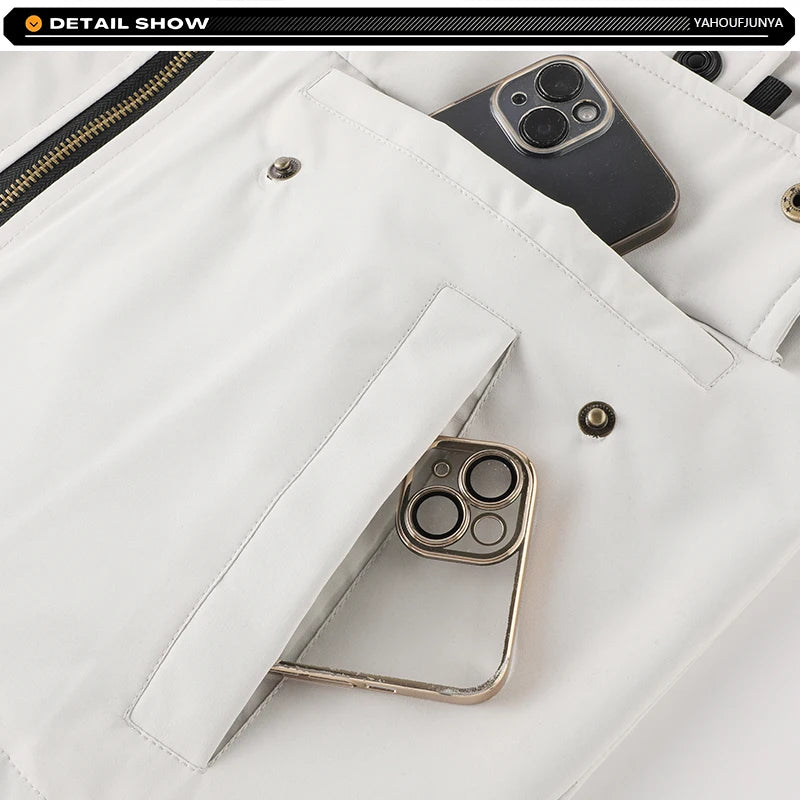 2026 New Summer Men Sleeveless Outdoor Cargo Leisure Lapel Vest Men Pocket Solid Color Fishing Camping Thin Vest Male Waistcoat