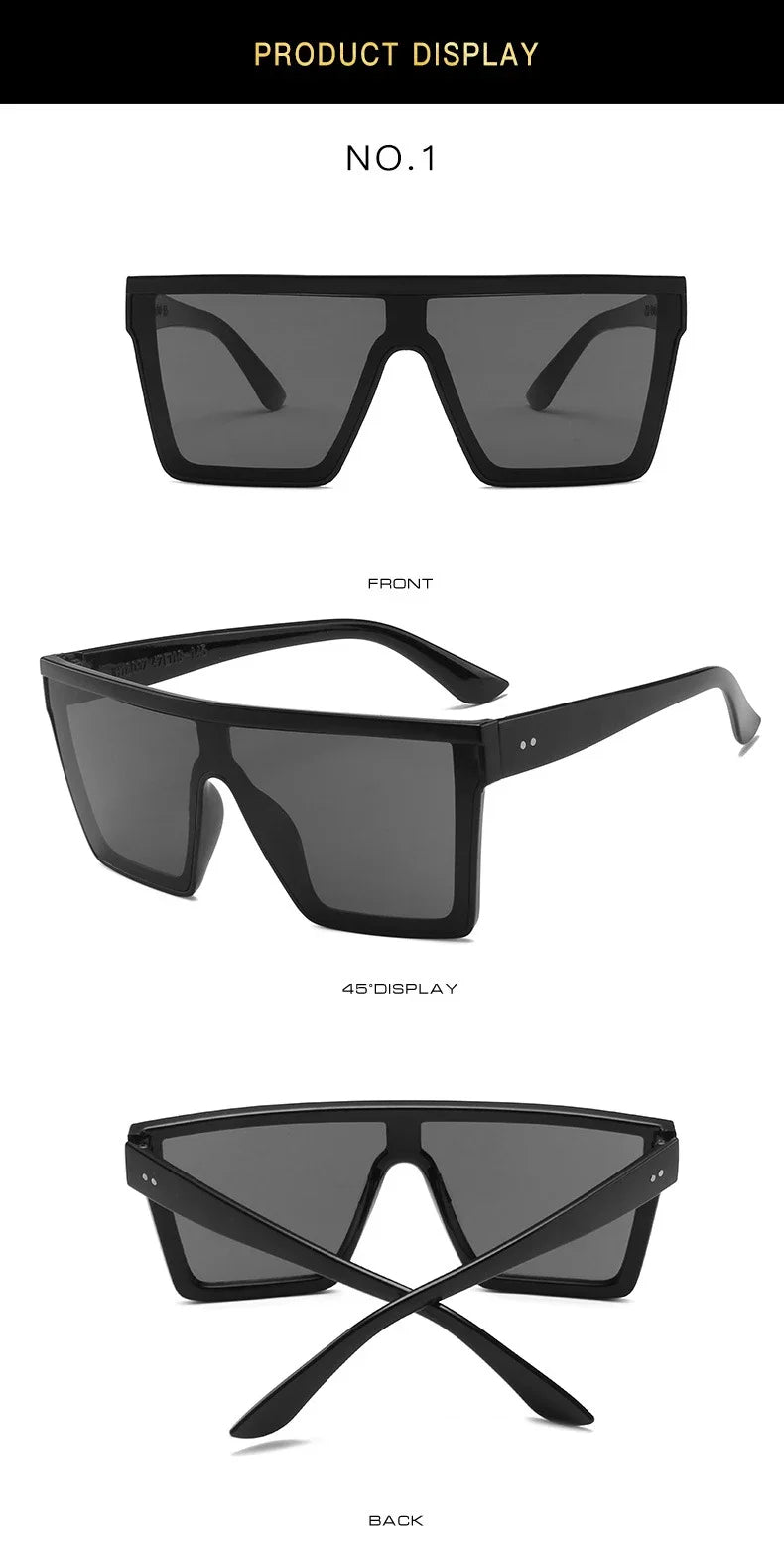 Rectangle Fashion Sunglasses Women Popular Square Retro Sun Glasses for  Men Summer Colors Mirror Oculos De Sol