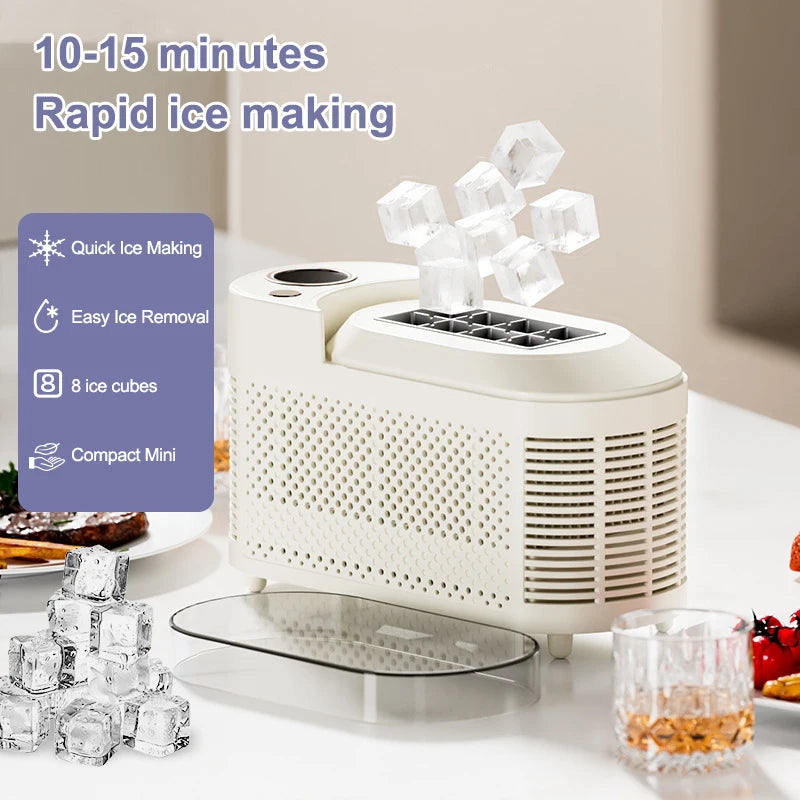 110V/220V Portable Small Ice Maker Mini Home Dormitory Office Camping 12V Car Cube Ice Automatic Ice Making Box Ice Machine