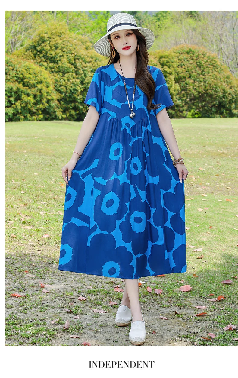 New Fashion Summer Dresses For Women 2025 Elegant Casual Short Sleeve Dress Soild Colour Women Clothing