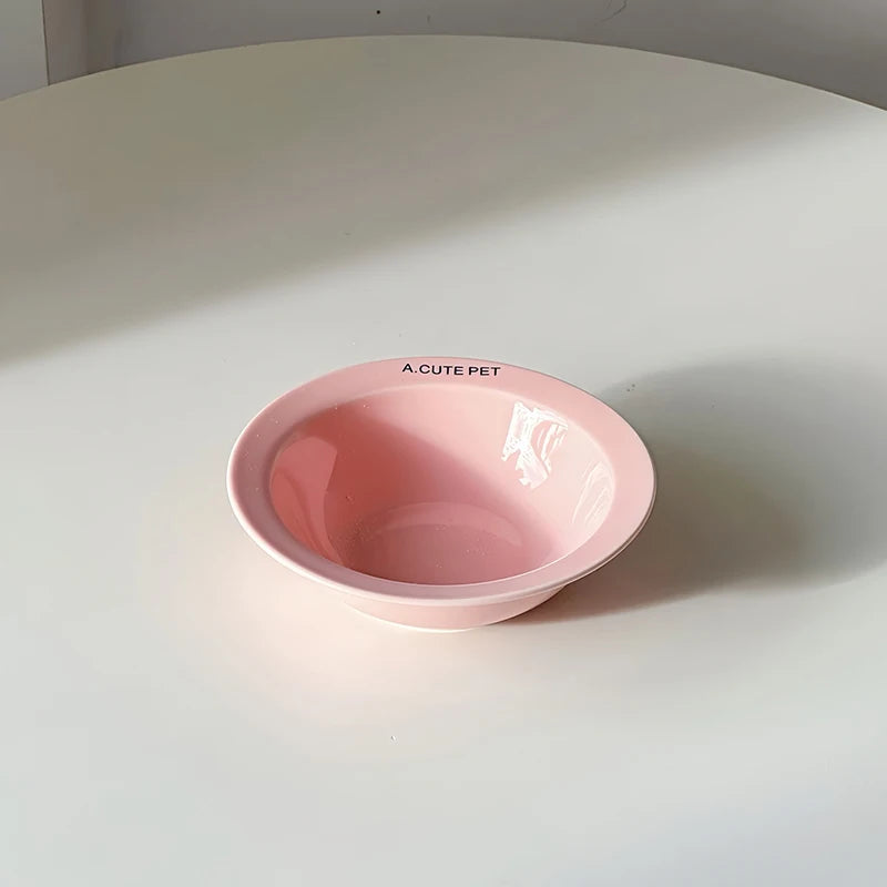 【E】Ceramic Pet Cat Bowl Pet Drinking Water Feeding Bowl Ceramics Cat Food Dog Food Utensils Cat Dog Pet Supplies Accessories