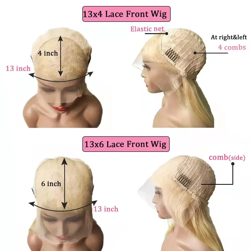 Human Hair Full Lace Brown Highlight Blonde Brazilian Virgin Hair Wigs 13x4 13x6 360 Frontal Wig PrePlucked Hd Transparent Lace