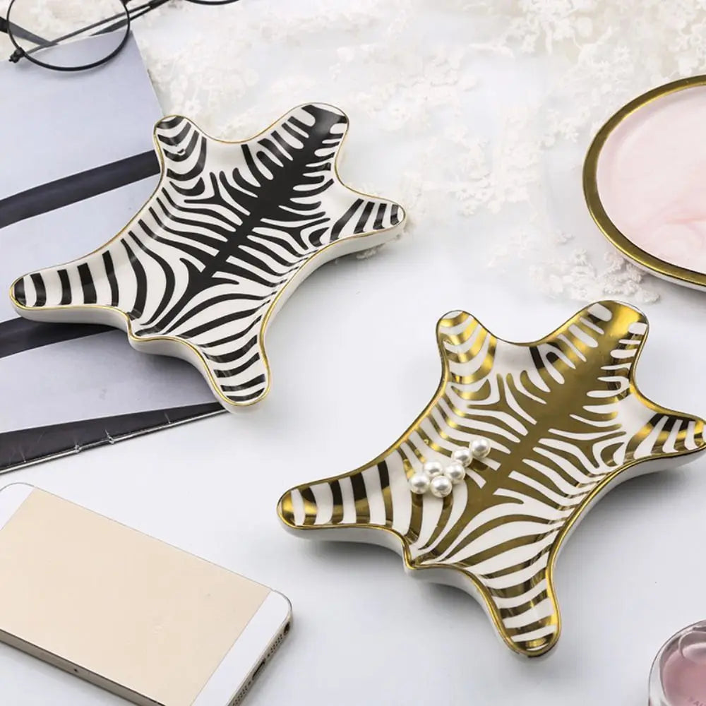 Miscellaneous Organizer Ceramic Jewelry Tray Creative Simple Bathroom Storage Tray Multi-Function Portable Storage Plate Food