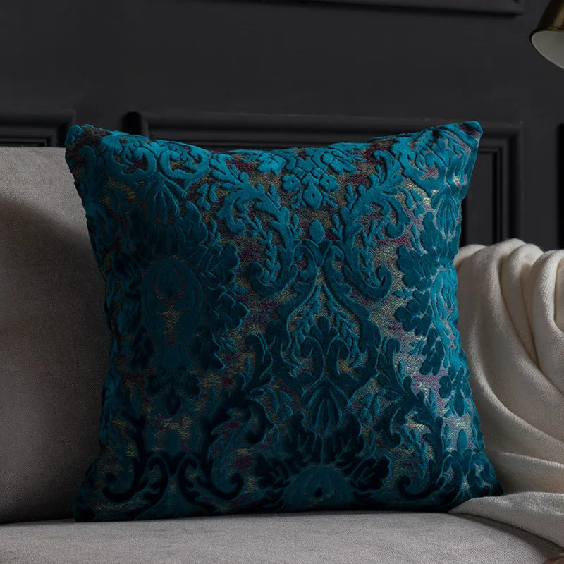 45x45/50x50cm Luxury Cut Velvet Sofa Pillow Cover Modern Nordic Cushion Case Living Room Villa Model Room Matching Velvet Back