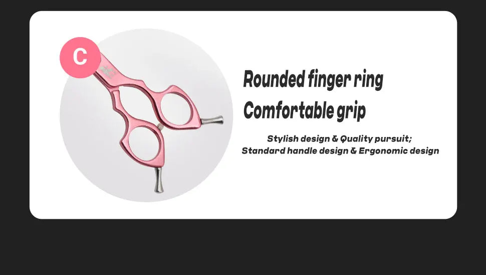 TAA Dog Scissors Professional Pet Grooming Scissors 6 Inch Curved Scissors for Dog Cat Grooming Shears Ultra-Light Cutter H-01