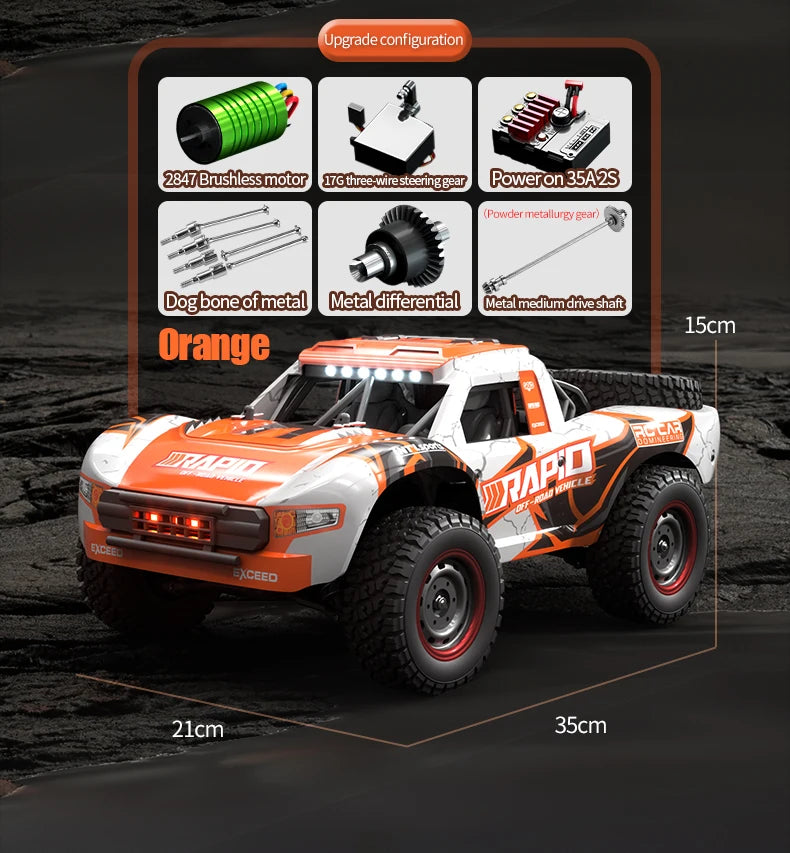 1/14 Q130 RC Car Desert  4WD Off-road Truck 2.4G High Speed Car Racing Drift Remote ControlVehicle Toys For Boys Children