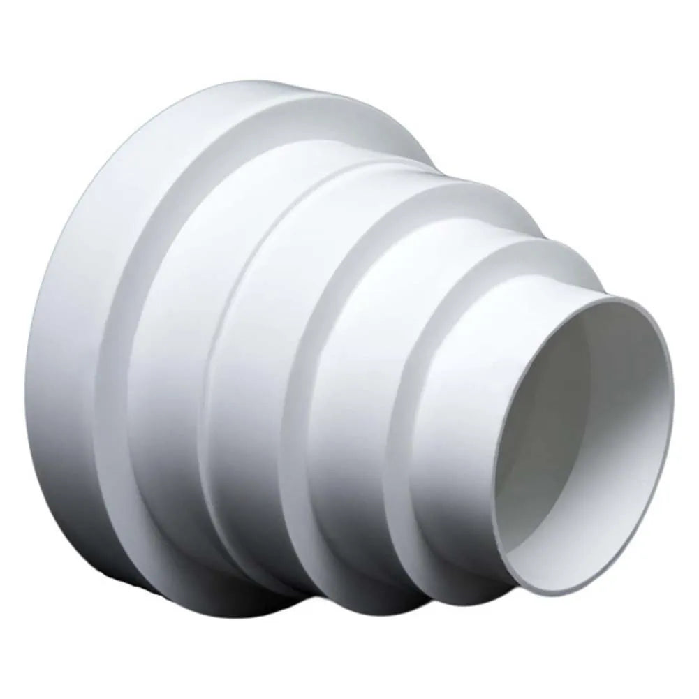 1Pcs Duct Reducer Extractor Fan Pipe Connector 80/100/120/125/150mm Ventilation Pipe Reducer Adapter Plastic Pipe Fitting