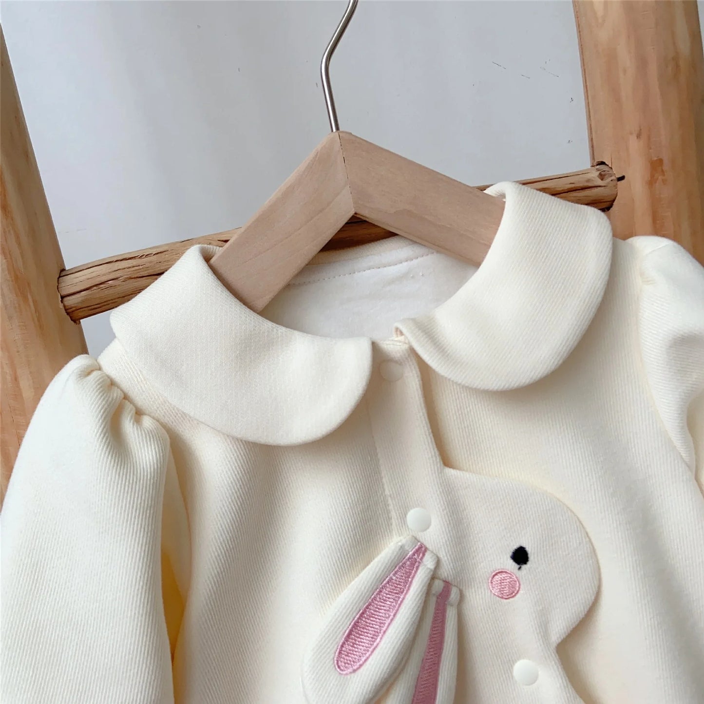 Newborn Baby Autumn Romper One Year Old Birthday Cute Girls Cartoon Rabbit Long Sleeve Bodysuits Spring New Kids Cotton Clothes