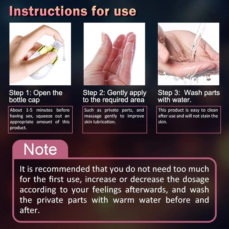 Womens Lubricants Orgasm Gel Spray Enhanced Sensation Massage Orgasm Oil 20ml