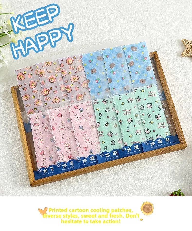 Cooling Gel Patches Summer Essential Refreshing Ice Pack Student Brain Boosting Cooling Patch Mobile Phone Cooling down