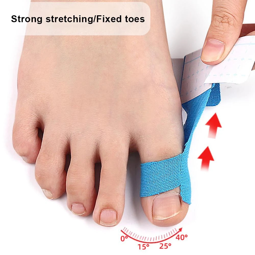 10PCS Bunion Corrector & Pain Relief Kinesiology Athletic Tape,For Bunions & Turf Toe,Big Toe Spacer/Separator/Straightener Tape