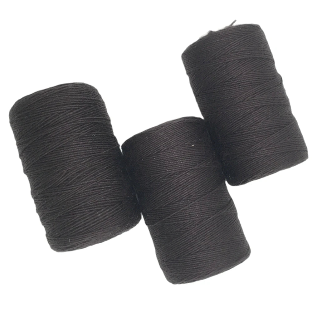 DARK BROWN Thread Needle Kit 24 Pcs C Curved Needle With Gift 5 Small Rolls Cotton Sewing Thread Hand-Tied Weaving Thread