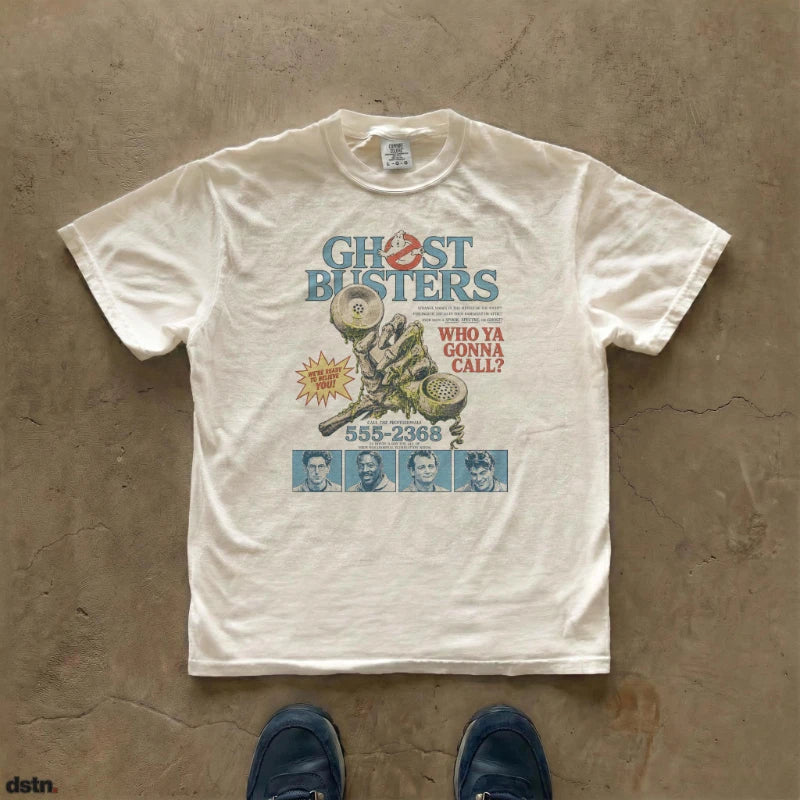 Ghostbusters Film T-shirt Classic Movie Artwork Graphic Short Sleeve Men's T-shirts for Summer Unisex All-Season