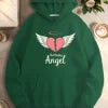 Heart Mom s Birthday Angel  women's casual hoodies