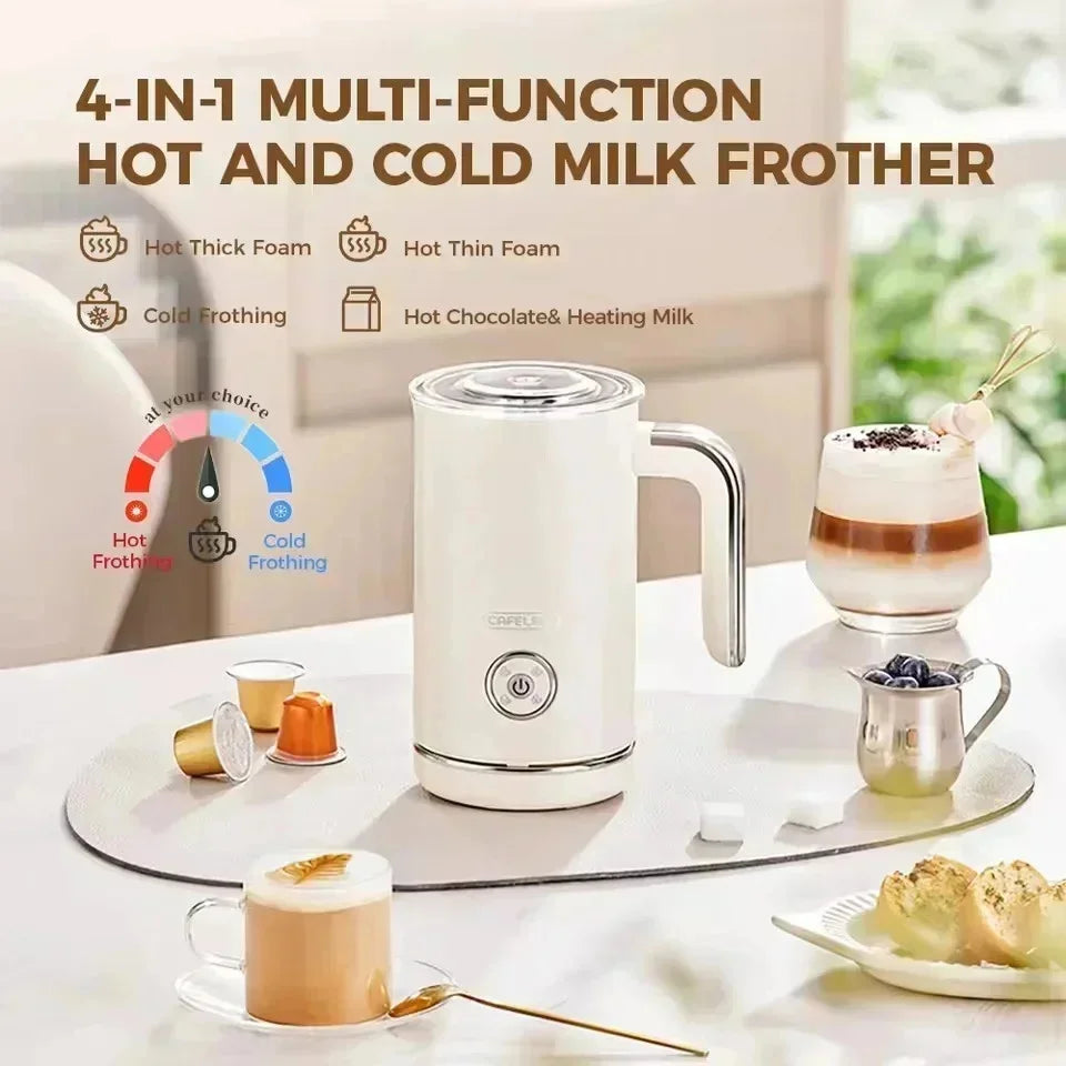 220V 240ml 4in1 Electric Milk Frother Home Automatic Milk Frother Italian Coffee Machine Milk Frother Hot And Cold Mixing Cup