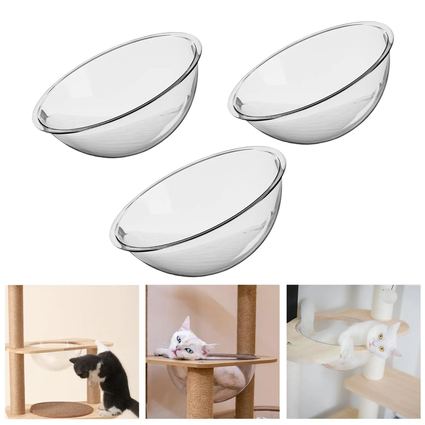 Cat Space Capsule Bed Cat Supplies Bed Replacement Cat Bowl Bed Pets Bed Capsule Dome Cover for Lounging Playing Sleeping Kitten
