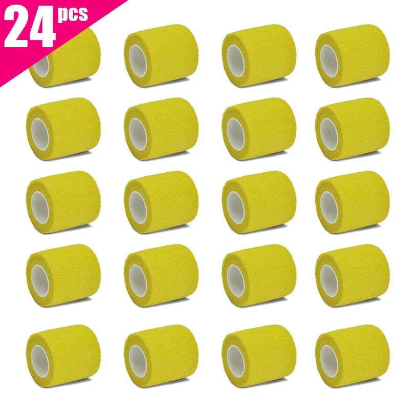 6/12/24pcs Self Adhesive Bandage Wrap, Cohesive Bandage Wrap for Sport & Athletic, Breathable Vet Wrap for Wounds