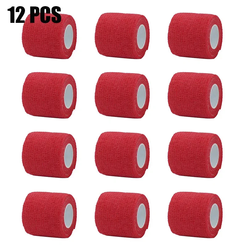 6/12/24pcs Self Adhesive Bandage Wrap, Cohesive Bandage Wrap for Sport & Athletic, Breathable Vet Wrap for Wounds